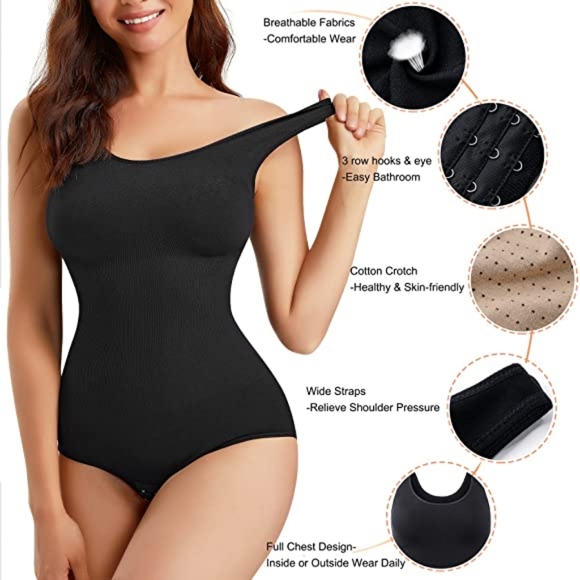 🆕️Body Shaper Seamless Bodysuit Tummy Control Fajas Colombianas Waist - Picture 3 of 4